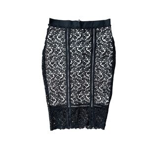 Primark Black Lace Pencil Skirt